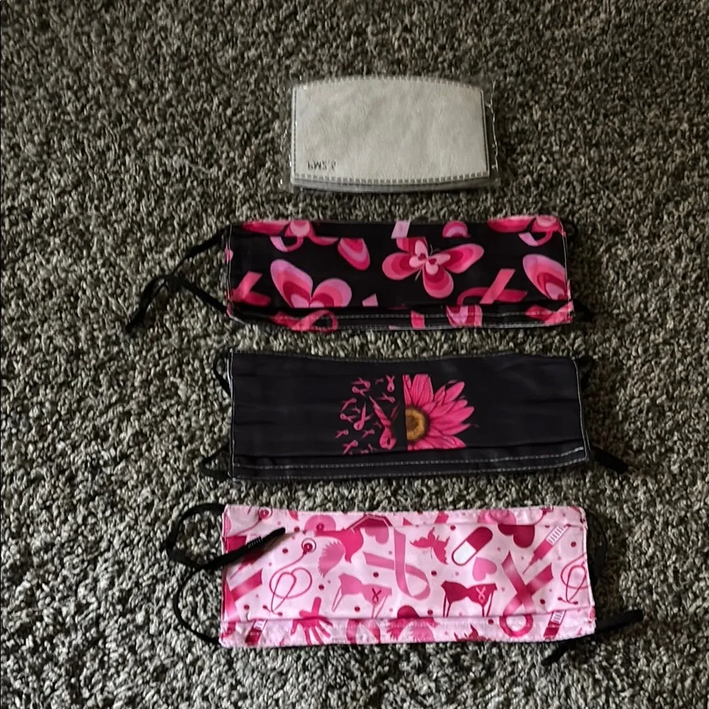 Breast Cancer Face Mask Set